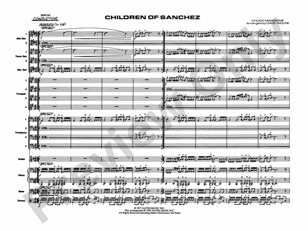 Children of Sanchez - Jazz Ensemble Conductor Score & Parts(Digital Download)