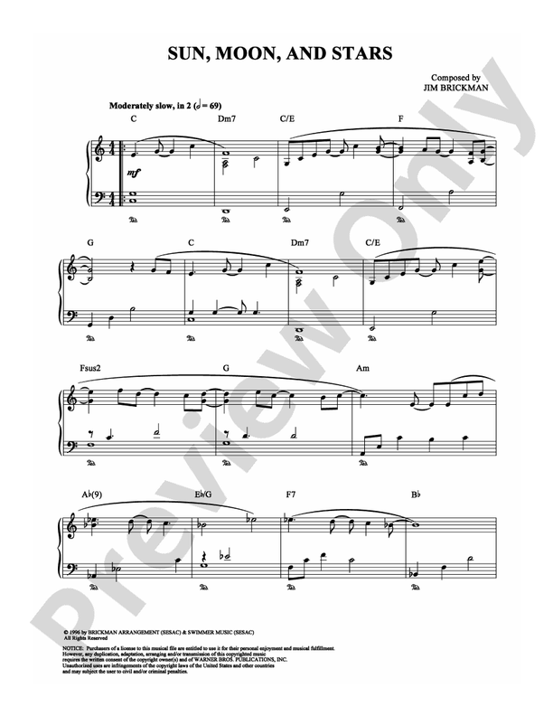 Sun, Moon, and Stars - Piano (Digital Download)