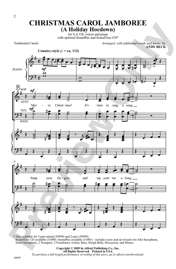 Christmas Carol Jamboree (A Holiday Hoedown) – SATB Choral Octavo (Digital Download)