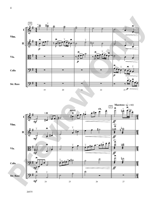 Of Glorious Plumage – String Orchestra Conductor Score & Parts (Digital Download)
