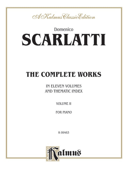Scarlatti - The Complete Works, Volume II - Piano Solo (Digital Download)