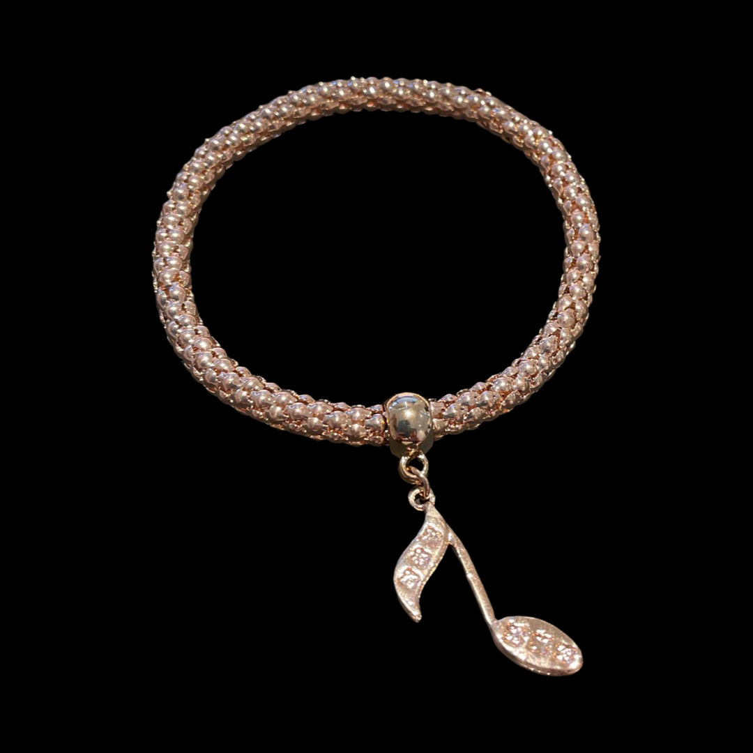 Rose Gold Bracelet with a Quaver Note