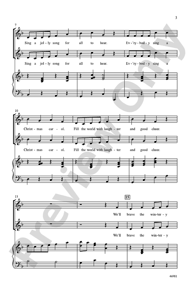 Ev'rybody Sing a Christmas Carol – 2-Part Choral Octavo (Digital Download)