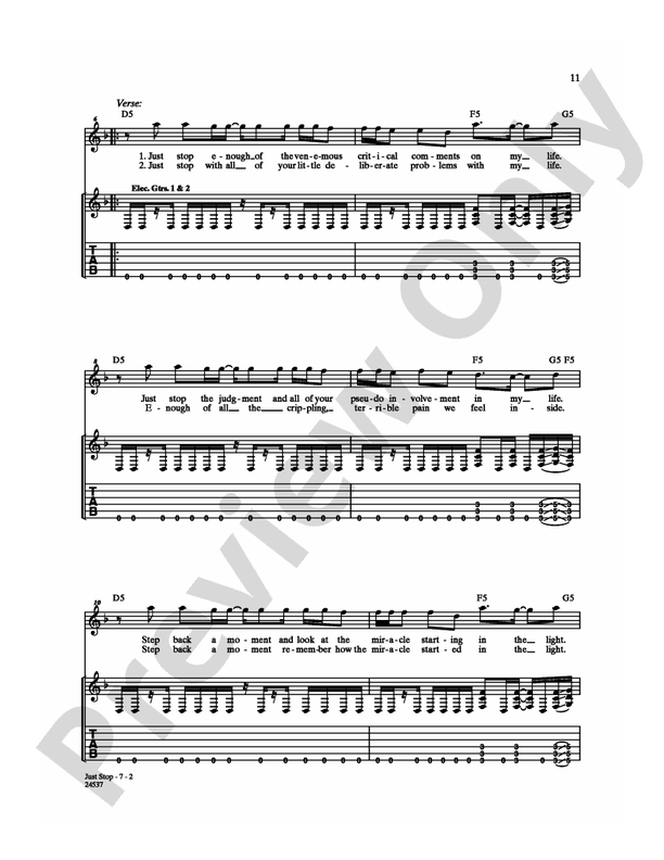 Just Stop - Guitar TAB (Digital Download)