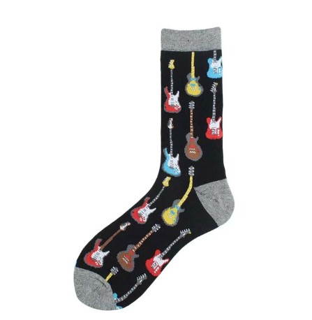 Men's Socks Colourful Electric Guitars