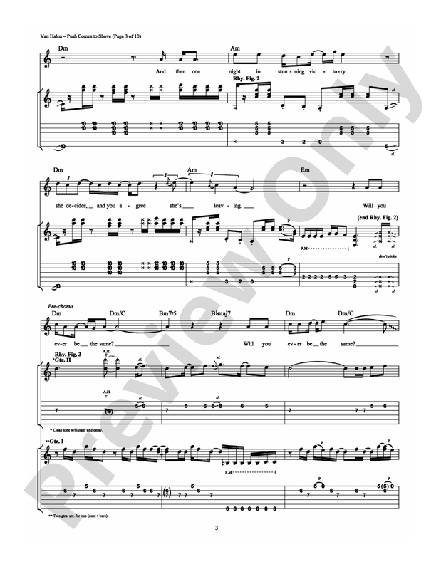 Push Comes to Shove - Guitar TAB (Digital Download)