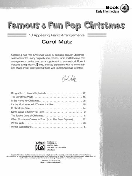 Famous & Fun Pop Christmas Book 4