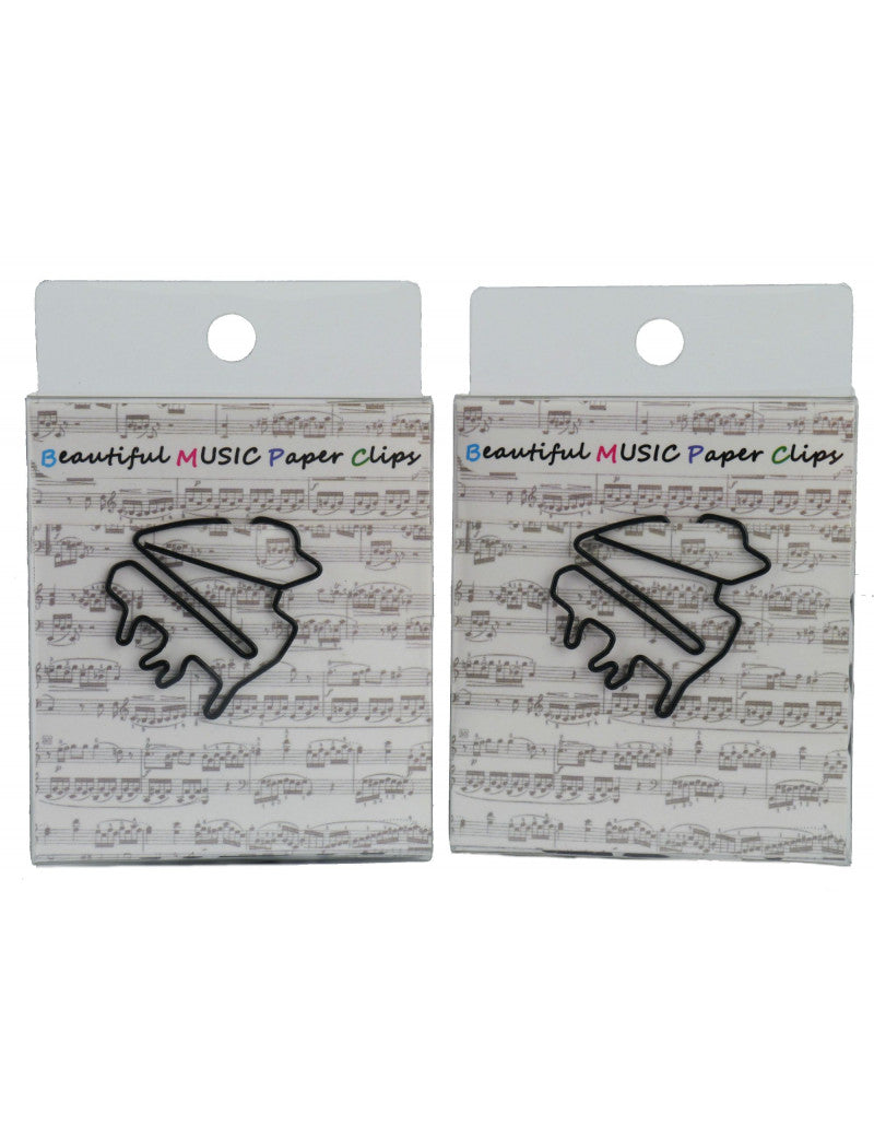 Paper Clips Pack of 15 Black Grand Pianos
