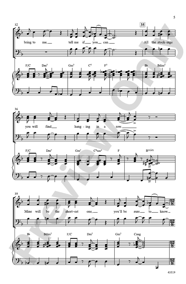 Five Favorite Holiday Songs – SAB Choral Octavo (Digital Download)