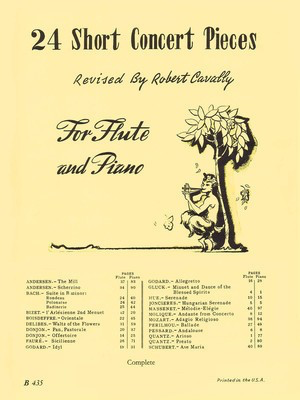 24 Short Concert Pieces - Piano Accompaniment - Flute Cavally Editions Piano Accompaniment