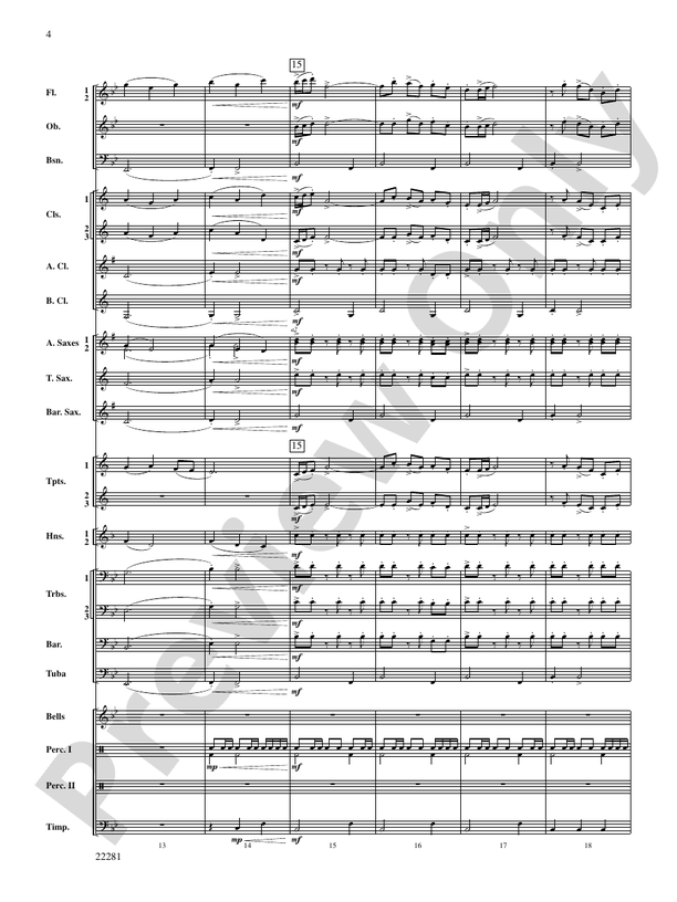 Falcon Lake Overture - Concert Band Conductor Score & Parts (Digital Download)