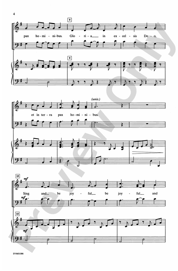 Gloria In Excelsis Deo – 3-Part (Opt. SATB) Choral Octavo (Digital Download)
