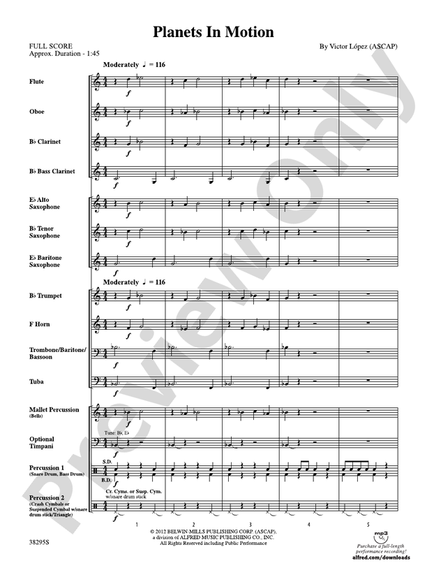 Planets in Motion - Concert Band Conductor Score & Parts (Digital Download)