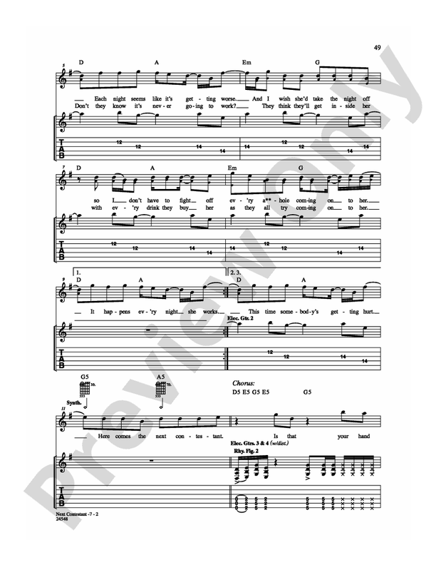Next Contestant - Guitar TAB (Digital Download)