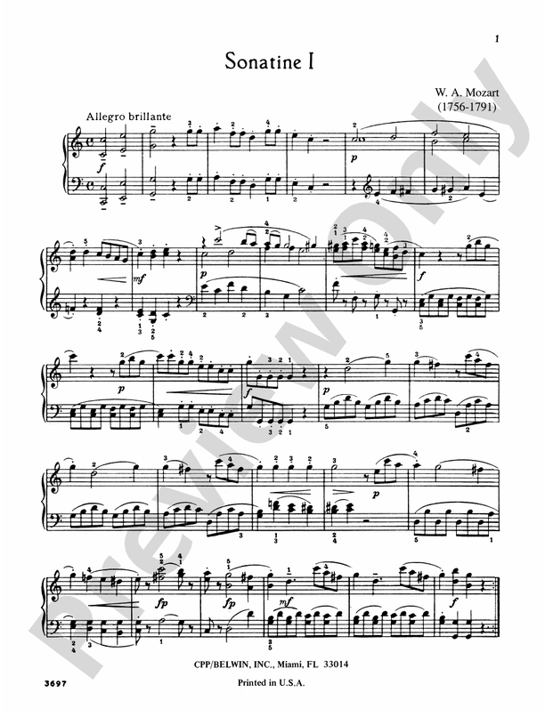 Mozart - Six Viennese Sonatinas - Piano Solo (Digital Download)