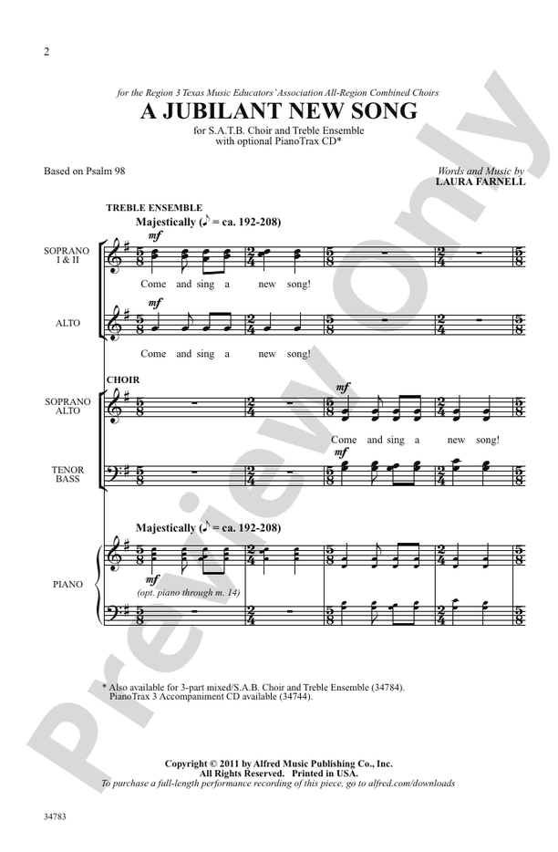 A Jubilant New Song - SATB Choral Octavo (Digital Download)
