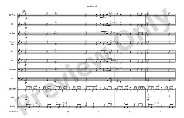 Jumpin' Jack Flash (Arr.Jerry Burns) – Marching Band Conductor Score & Parts (Digital Download)