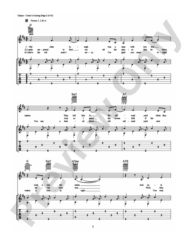 Corey's Coming - Guitar TAB (Digital Download)