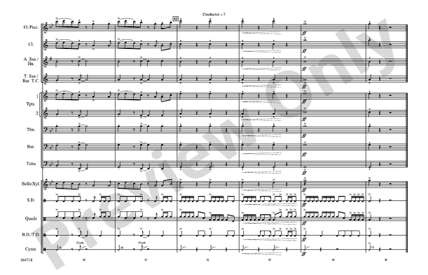 Round and Round – Marching Band Conductor Score & Parts (Digital Download)