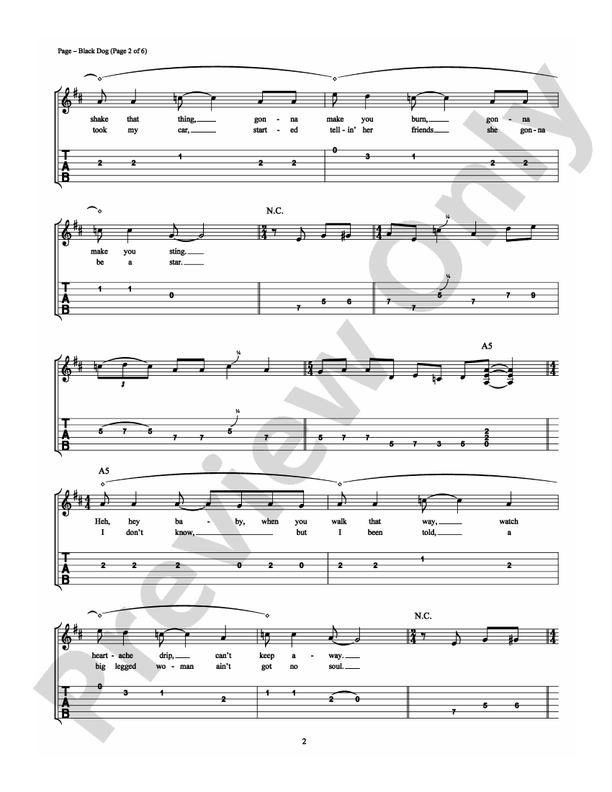 Black Dog - Easy Guitar (Digital Download)