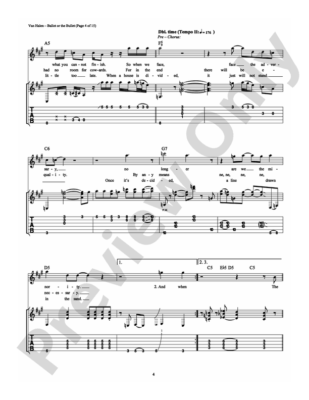 Ballot or the Bullet - Guitar TAB (Digital Download)
