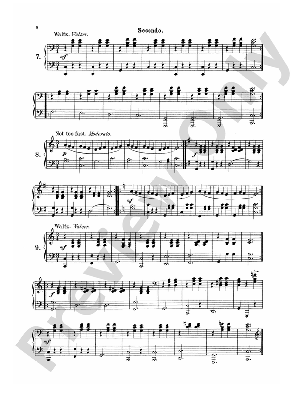 Wohlfahrt - Easy Four Hand Pieces for Children, Op. 87 - 1 Piano, 4 Hands (Digital Download)