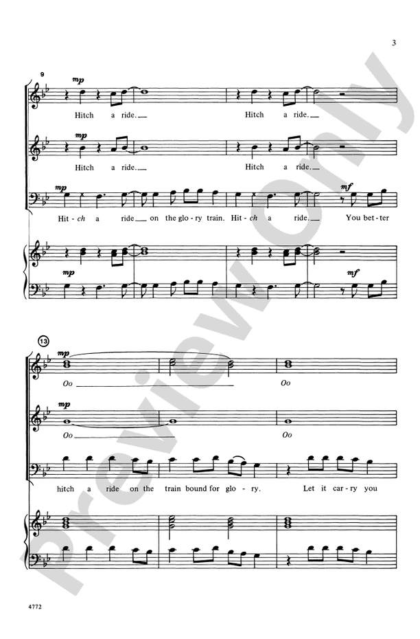 Hitch a Ride – 3-Part Mixed, a cappella Choral Octavo (Digital Download)