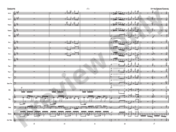 Hit the Ground Running - Jazz Ensemble Conductor Score & Parts(Digital Download)