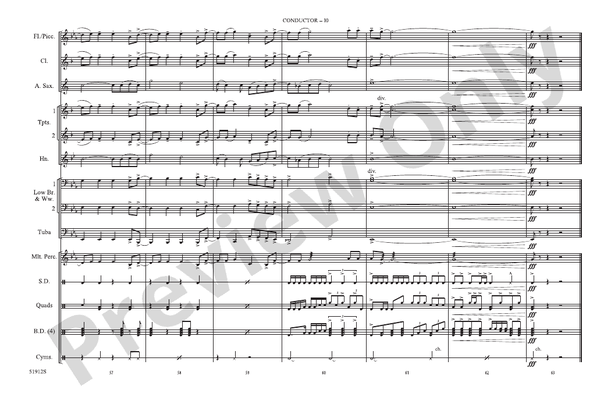 Hot N Cold (Arr. Jordan Barker) – Marching Band Conductor Score & Parts (Digital Download)