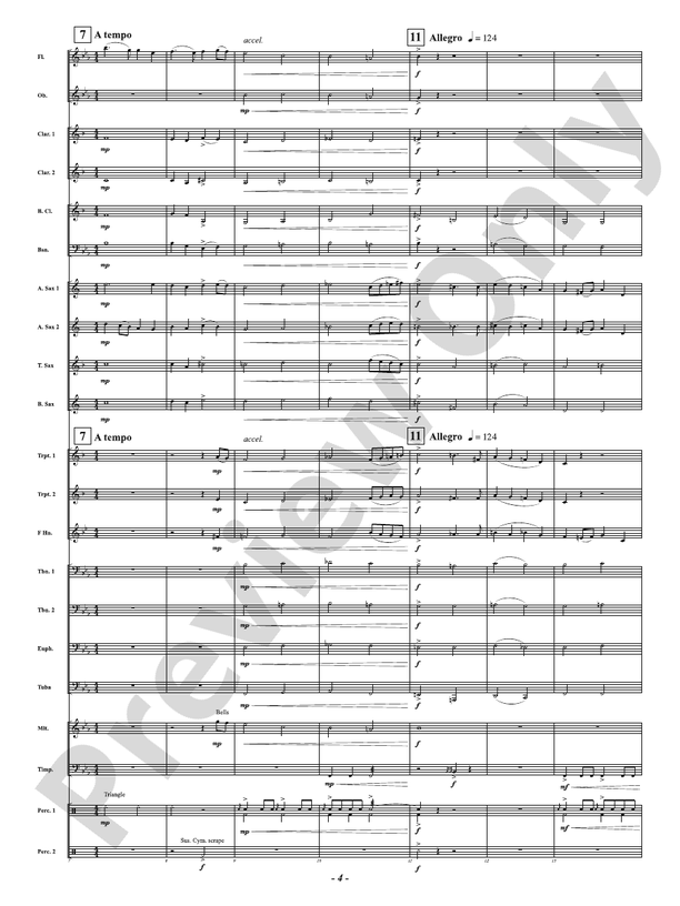 A Year in Three Minutes - Concert Band Conductor Score & Parts (Digital Download)