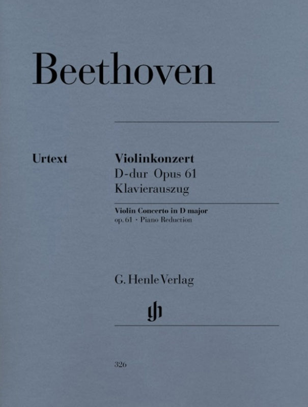 Beethoven - Concerto in Dmaj Op61 - Violin/Piano Accompaniment Henle HN326