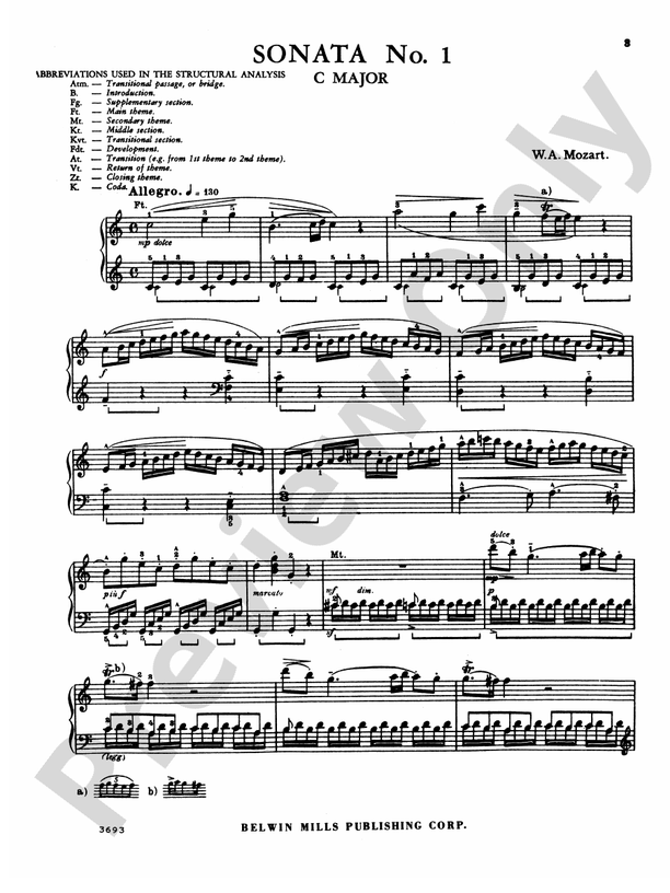 Mozart - Twenty Sonatas (Ed. Bela Bartok) - Piano Solo (Digital Download)