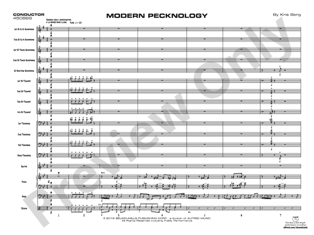 Modern Pecknology – Jazz Ensemble Conductor Score & Parts (Digital Download)