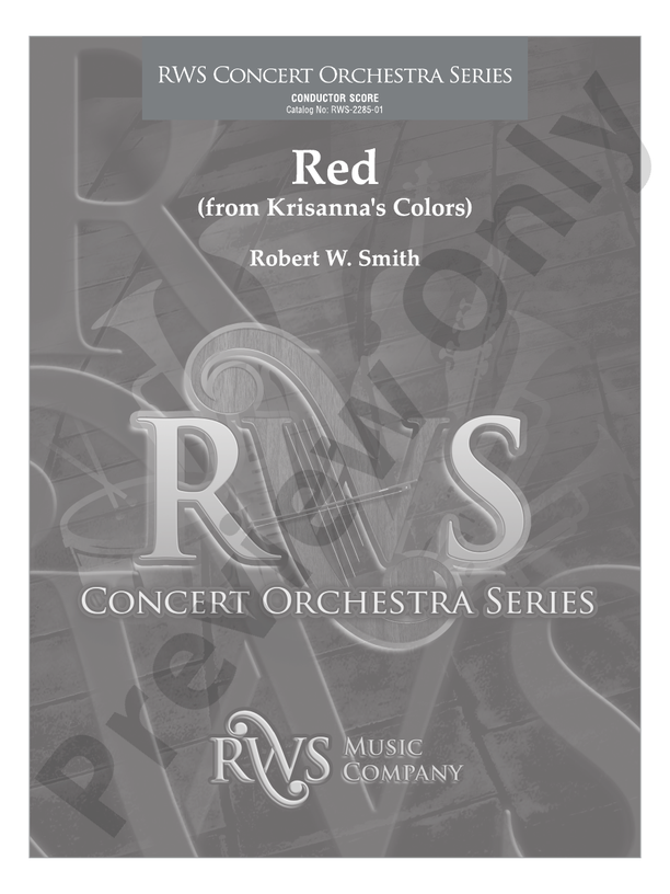Red - From Krisanna's Colors - Full Orchestra Conductor Score & Parts (Digital Download)