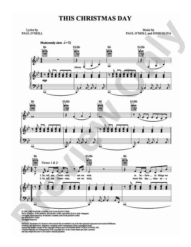 This Christmas Day - PVG - Trans-Siberian Orchestra (Digital Download)