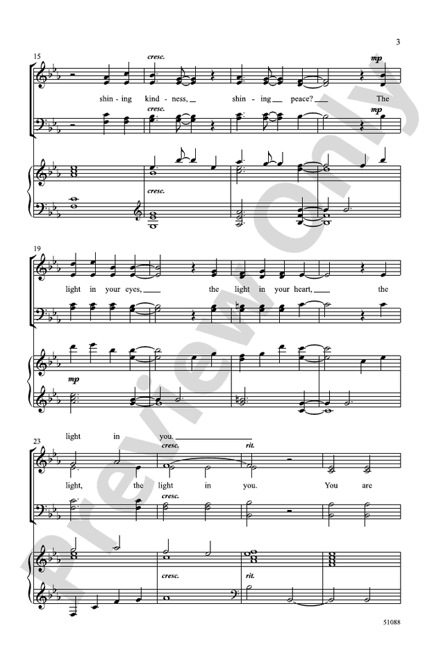 You Are Light - SATB Choral Octavo (Digital Download)