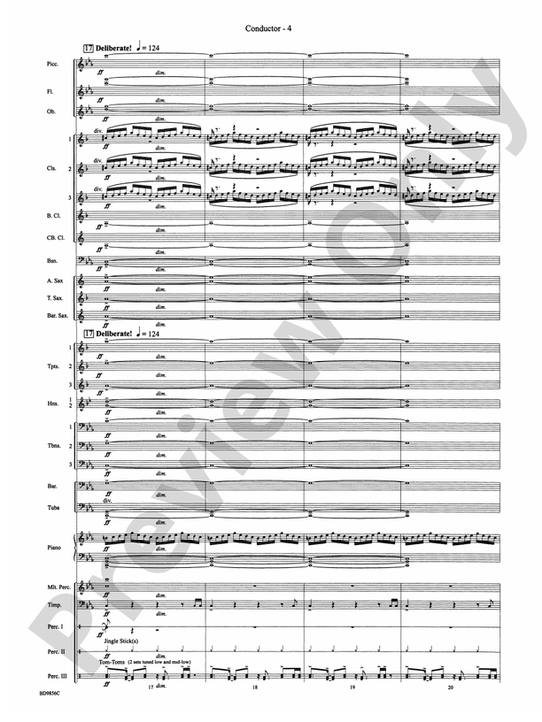 Songs of Earth, Water, Fire and Sky - Concert Band Conductor Score & Parts (Digital Download)
