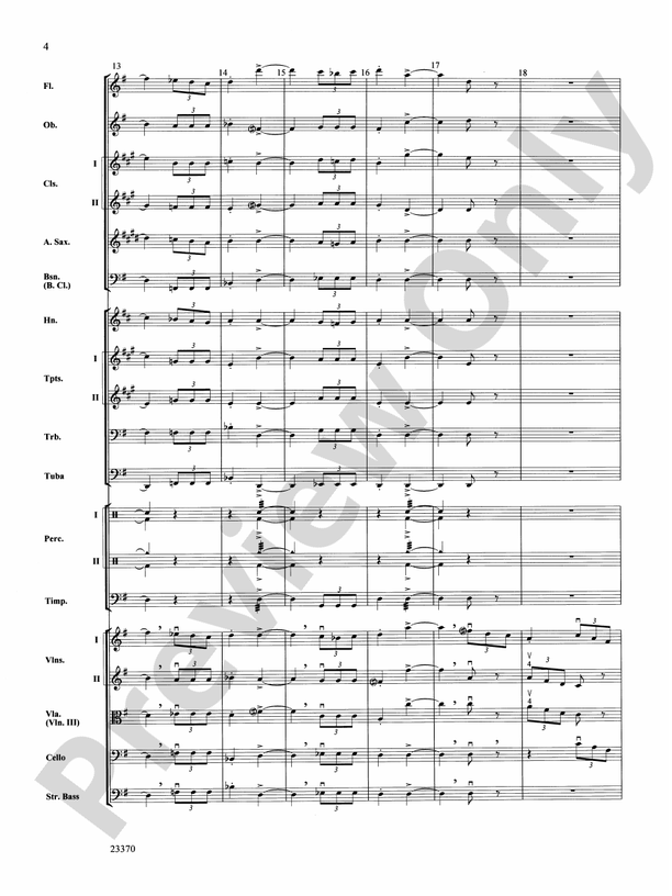 Symphony No. 4, 3rd Movement (Grade 2) – Full Orchestra Conductor Score & Parts (Digital Download)