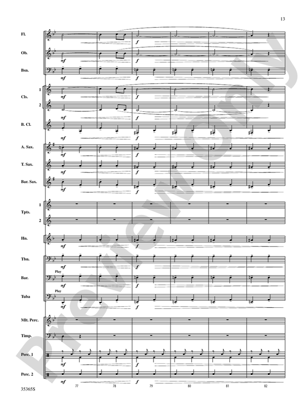 Ritual Fire Dance (From El Amor Brujo) - Concert Band Conductor Score & Parts (Digital Download)