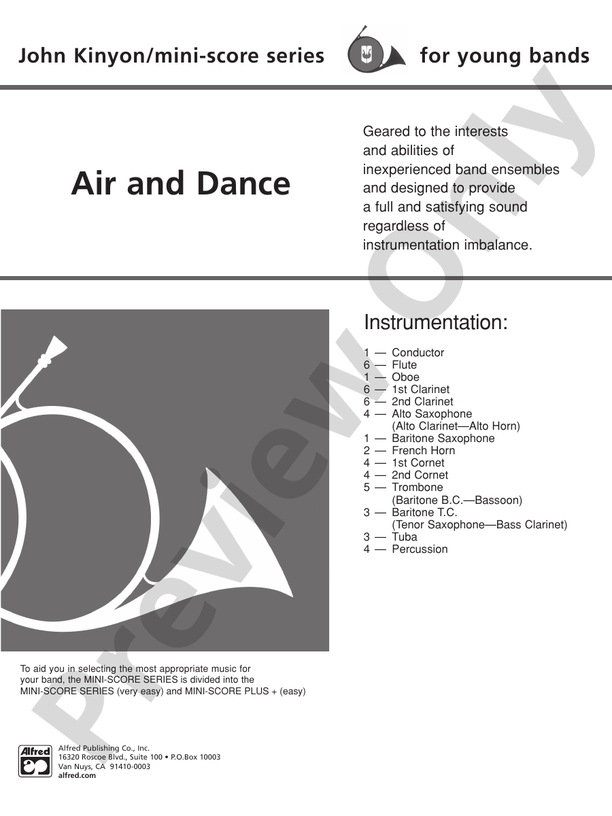 Air and Dance - Concert Band Conductor Score & Parts (Digital Download)