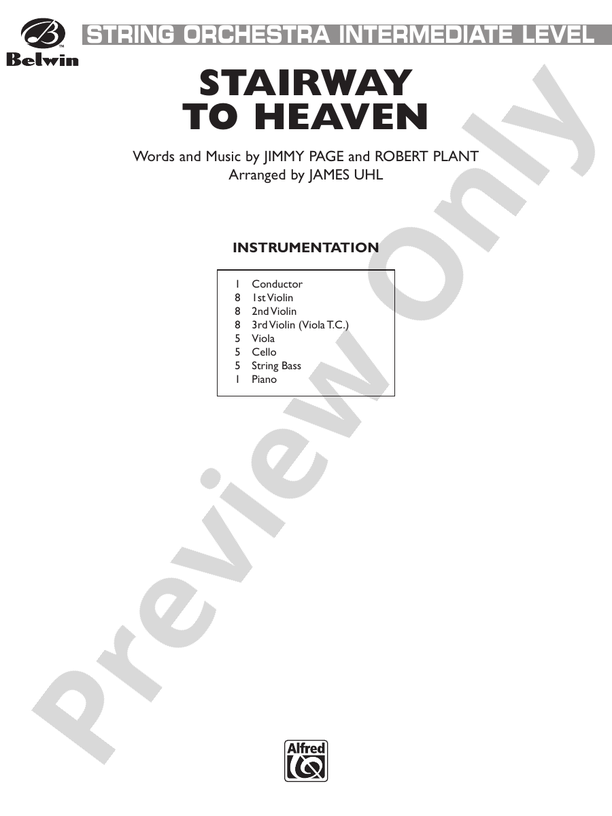 Stairway to Heaven – String Orchestra Conductor Score & Parts (Digital Download)