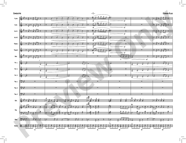 Curacao Blue – Jazz Ensemble Conductor Score & Parts (Digital Download)