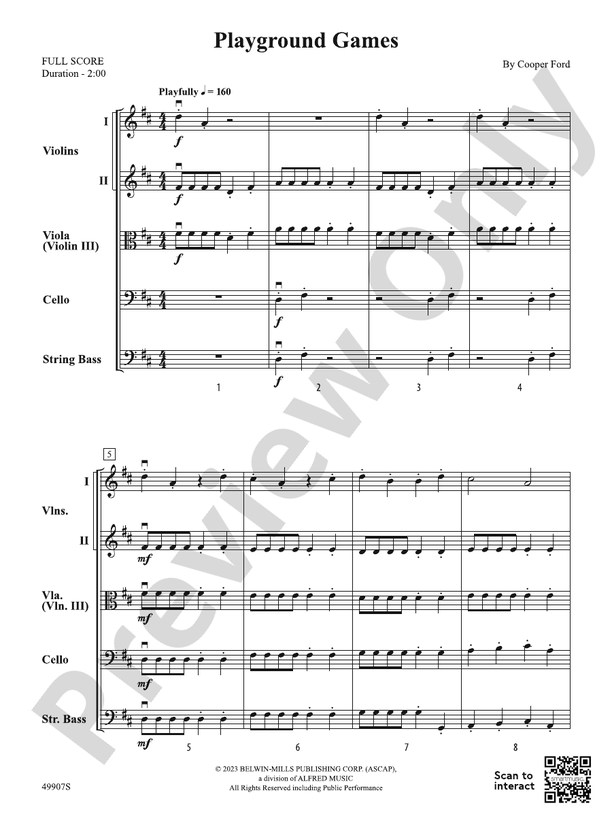 Playground Games - String Orchestra Conductor Score & Parts (Digital Download)