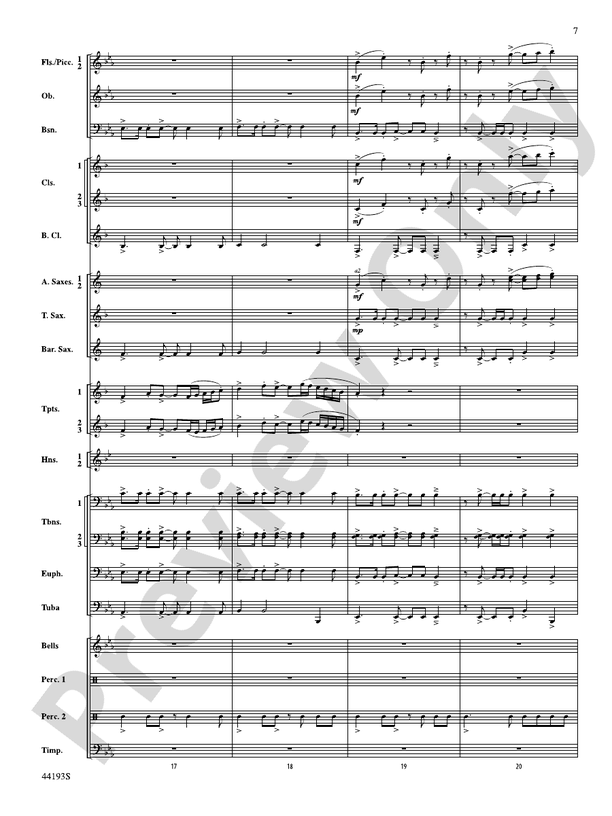 Bright Lights! - Concert Band Conductor Score & Parts (Digital Download)