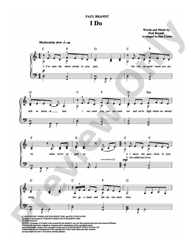 I Do - Arr. Dan Coates - Easy Piano (Digital Download)