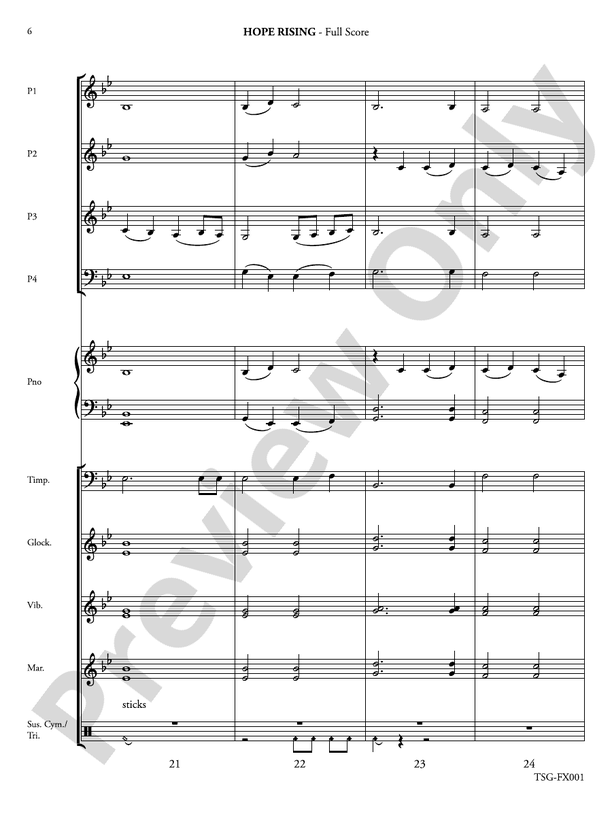 Hope Rising (Flexible Arrangement) - Concert Band Conductor Score & Parts (Digital Download)