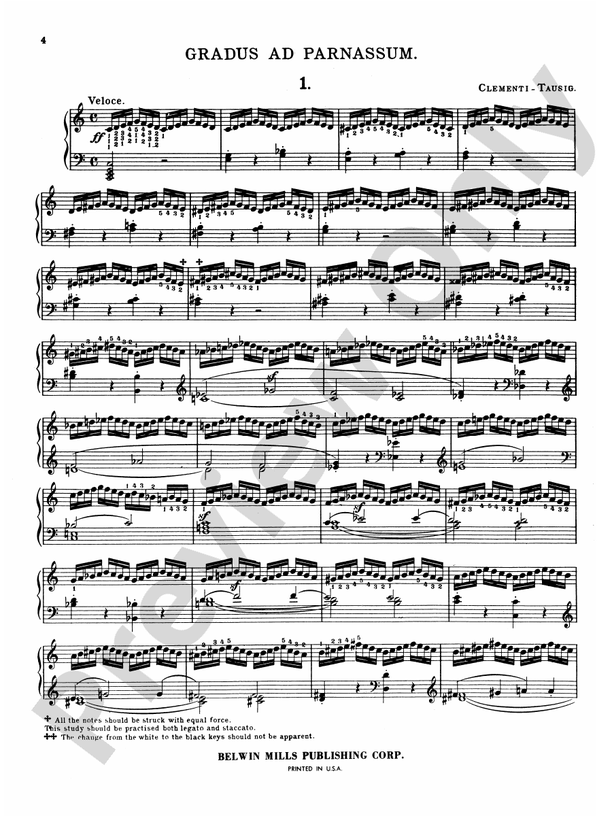 Clementi - Gradus ad Parnassum (Twenty-nine Selected Studies) - Piano Solo (Digital Download)