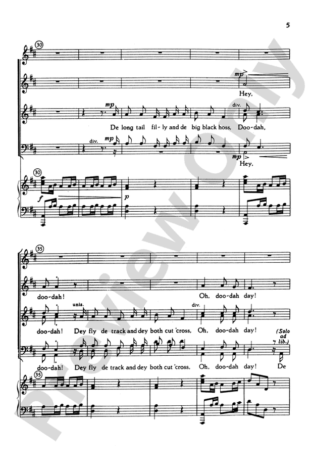 De Camptown Races – SATB Choral Octavo (Digital Download)