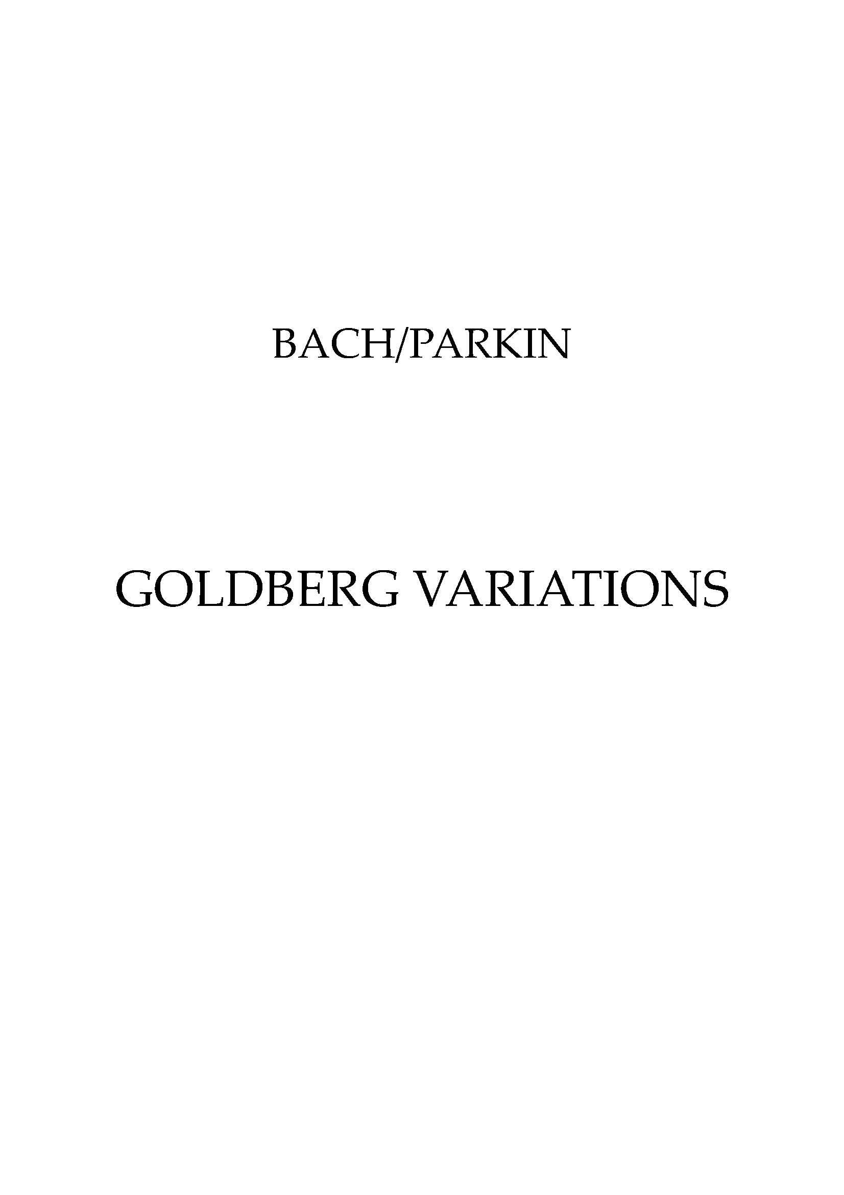 Goldberg Variations (Variation Five- Variation Nine only) - Piano Solo (Digital Download)