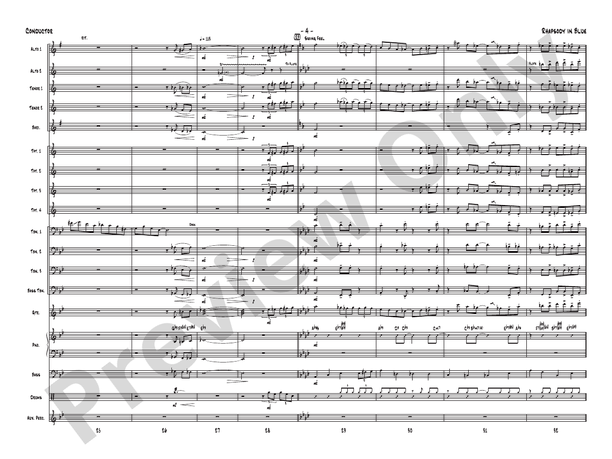 Rhapsody in Blue (Grade 6) - Jazz Ensemble Conductor Score & Parts(Digital Download)